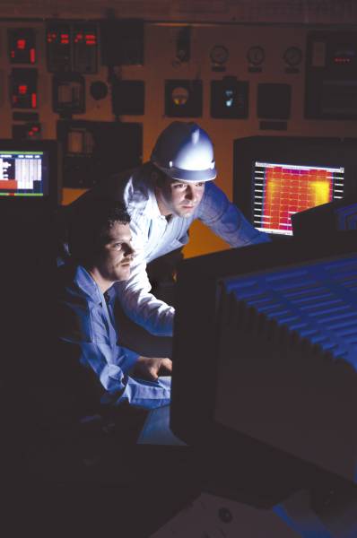 Pilotage de la température mesurée par scanner infrarouge de  ligne d'extrusion plastique