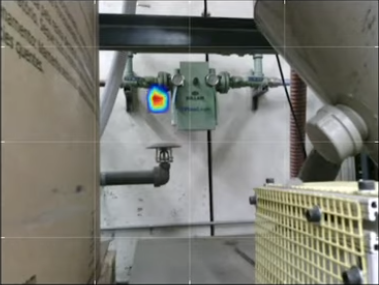 Exemple d'image permet de visualiser la fuite grâce à l'imageur SV 600